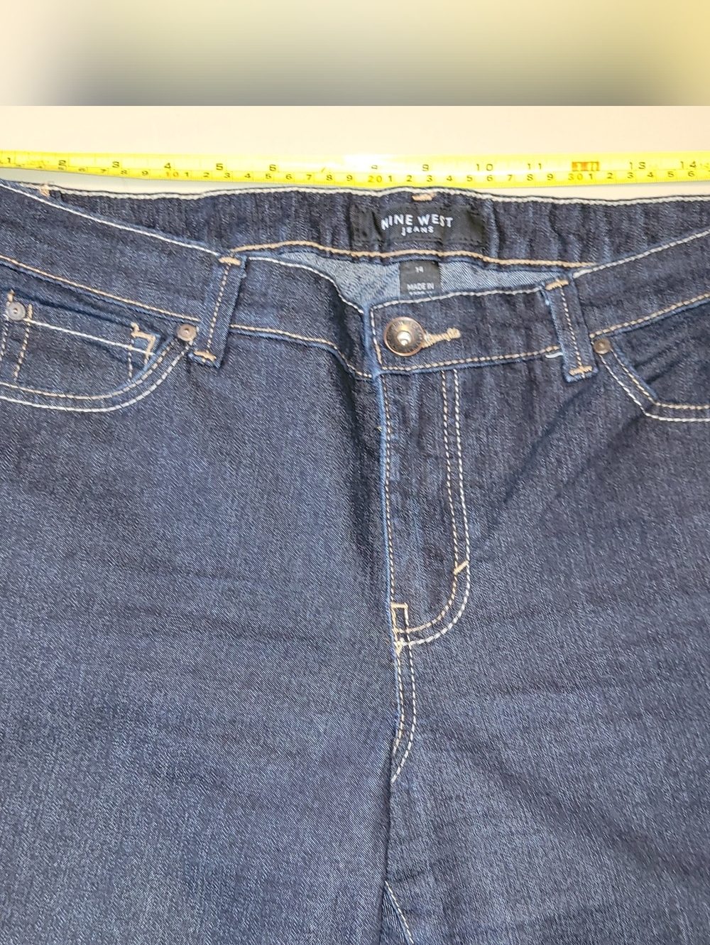 Nine West Brand - Size 14 Dark Wash Boot Cut Jeans. - Picture 3 of 10